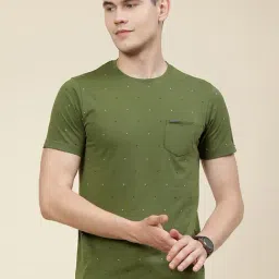 Cloak & Decker by Monte Carlo Green Regular Fit Printed Crew T-Shirt-image-81