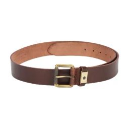 Louis Philippe Brown Leather Casual Belt for Men-image-30