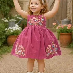 Lagorii Girls Embroidered Fit And Flare Dress-picture-30
