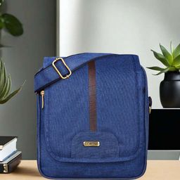 LOREM Blue Structured Sling Bag-image-2
