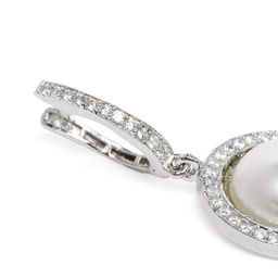 Manikya Rhodium-Plated CZ Circular Drop Earrings image 5