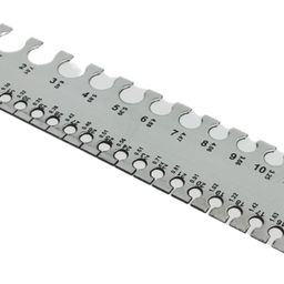 Hope Kart Kristeel SWG Standard Wire Gauge Flat Ruler Type Plate Meter Measuring Tool Scale manual machine with Size Chart, Stainless Steel, Round, 8.5 cm, Pack of 1 image 1