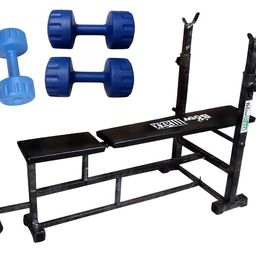 Body Maxx Multi 4 in 1 Bench Press (Incline Decline Flat Abs) with 16 Kg Dumbells Sets image 1