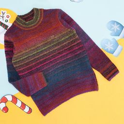 Pantaloons Junior Full Sleeves Striped Designed Pullover - Multi Colour-picture-34