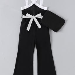 Kookie Kids Sleeveless Jumpsuit - Black-image-4