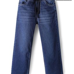 Pine Kids Woven Full Length Washed Denim Jeans - Navy Blue-image-131