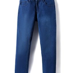 Pine Kids Denim Woven Full Length Washed Jeans - Blue-picture-19