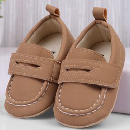 Babyoye Solid Booties with Velcro Closure - Khakhi-picture-19