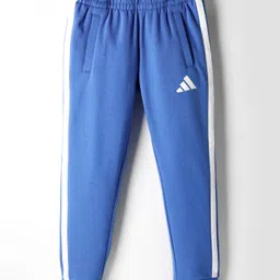 Adidas Kids Cotton Knit Full Length Solid Track Pant - Blue-picture-10