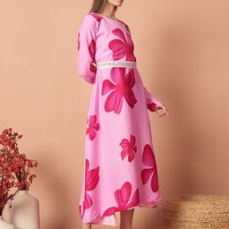 Femvy Women Floral Printed Midi Fit & Flare Dress-picture-14
