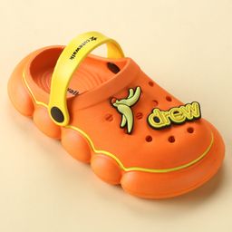 Cute Walk by Babyhug Backstrap Closure Clogs With Applique - Orange image 3
