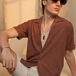 Campus Sutra Men Comfort Textured Opaque Casual Shirt-image-65