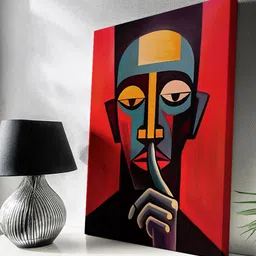 Sassyco Red & Black Canvas Wall Oil Paintings-picture-8