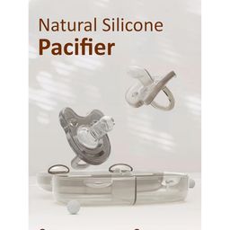 StarAndDaisy Soft Silicone Baby Pacifiers with Unique Shape to Support Psychological Breathing, Teether & Pacifier for Newborns.-White image 4