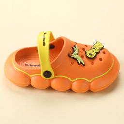 Cute Walk by Babyhug Backstrap Closure Clogs With Applique - Orange image 4