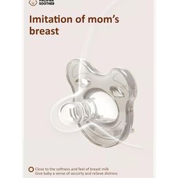 StarAndDaisy Soft Silicone Baby Pacifiers with Unique Shape to Support Psychological Breathing, Teether & Pacifier for Newborns.-White image 5