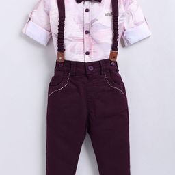 LITTLE COLLARS Boys Printed Shirt with Trousers-image-42