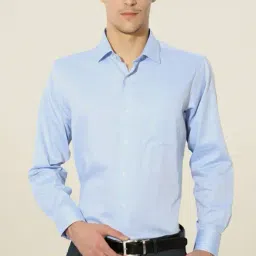 Van Heusen Light Blue Full Sleeves Shirt-image-16