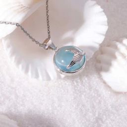 GIVA 92.5 Sterling Silver Fish Tail Pendant with Chain for Women-image-13