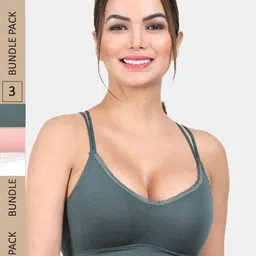 Amour Secret Pack Of 3 Lightly Padded Non-Wired Workout Bra-image-86
