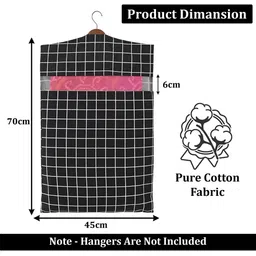 Kuber Industries Black Set of 24 Regular Hanging Saree Cover Multi-Utility Organisers image 3