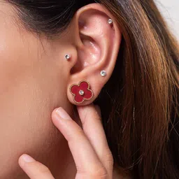 MINJI AND CO. Gold Plated Artificial Stones Studded Contemporary Studs-picture-40
