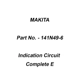 Makita Indication Circuit Complete E Suitable For UR013G, Part No 141N49-6-image-32