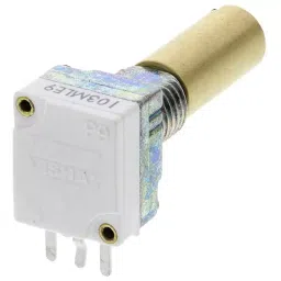 Vishay Panel Mount, Through Hole Rotary Potentiometer 50 mW Power 10 kΩ Resistance Pin Terminal, P9A1R100FISX1103ML-image-77
