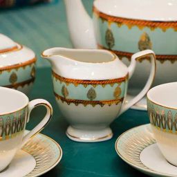 Home4U Amber Printed Multicolor Porcelain Creamer (180ml)-35