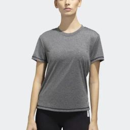 adidas Grey Logo Print Sports T-Shirt-image-53