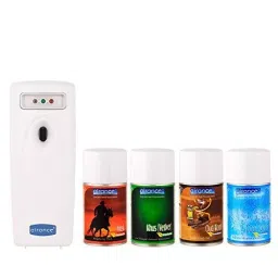Airance Automatic Room Freshner LED Aerosol Dispenser With 250 ml Each Musk, Khus (Vetiver), Oud Wood & Cool Splash Fragrance Refill (Pack of 5)-19