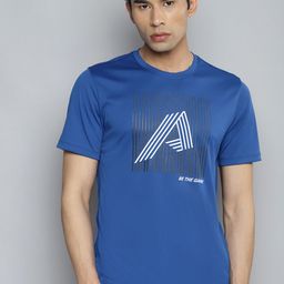 Alcis Men Blue Typography Printed Slim Fit Training Or Gym T-shirt-image-22