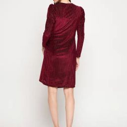 MADAME Wine Regular Fit Wrap Dress image 2