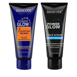 MANCODE Set Of 2 Power Glow Face Wash & Scrub- 100 ml Each image 1