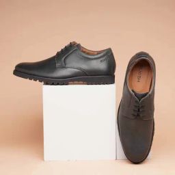 Ruosh Men's Charcoal Grey Derby Shoes-image-46