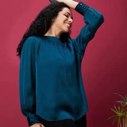 Globus Teal Regular Fit Top-image-66