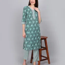 Moms Ever Women Pure Cotton Straight Feeding Kurta Set-picture-46