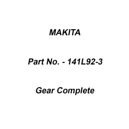Makita Gear Complete Suitable For DJR189, Part No 141L92-3-12