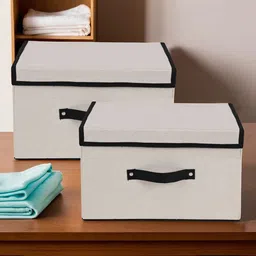 Kuber Industries Black & White 2 Pieces Drawer Organisers-11