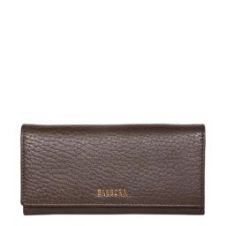 SASSORA Brown Textured Rfid Wallet for Women-12