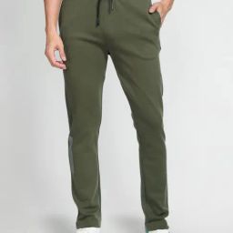 Arrow New York Green Cotton Regular Fit Joggers-image-98