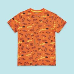 Pantaloons Junior Orange Cotton Printed T-Shirt-image-71