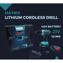 MATRIX PRO Cordless Drill with 10 mm Chuck Size and 1500 RPM No Load Speed, MPT-520 image 2