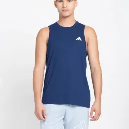 Adidas Blue Regular Fit Gym Vest-picture-20