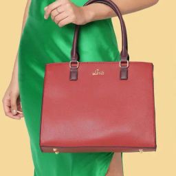 Lavie Shelly Med Wine Solid Medium Handbag-15