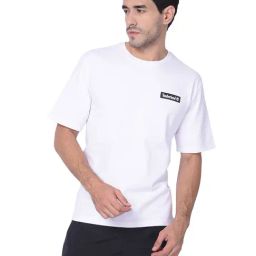 Timberland White Regular Fit Logo Print Crew T-Shirt-image-11
