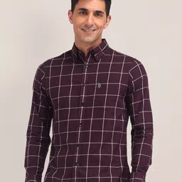 U.S. Polo Assn. Men Classic Tailored Fit Opaque Checked Casual Shirt-image-66