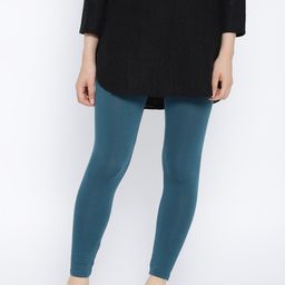 AURELIA Teal Blue Ankle-Length Leggings-image-50