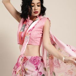 Saree mall Pink Printed Saree-image-1