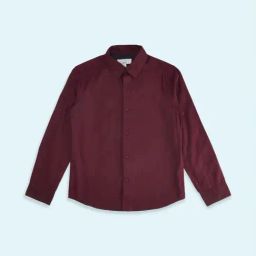 Pantaloons Junior Maroon Cotton Regular Fit Full Sleeves Shirt-image-73
